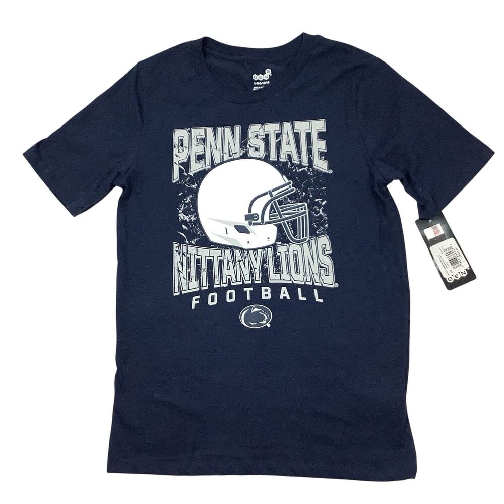 Penn State Football Nittany Lions Youth Boys Girls T Shirt Size L 14 16 Blue